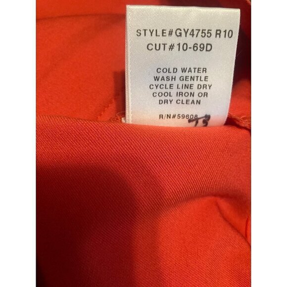 Women's Democracy Vest Orange Small PETITE Button Front Pockets Cotton NWOT USA - Picture 9 of 9